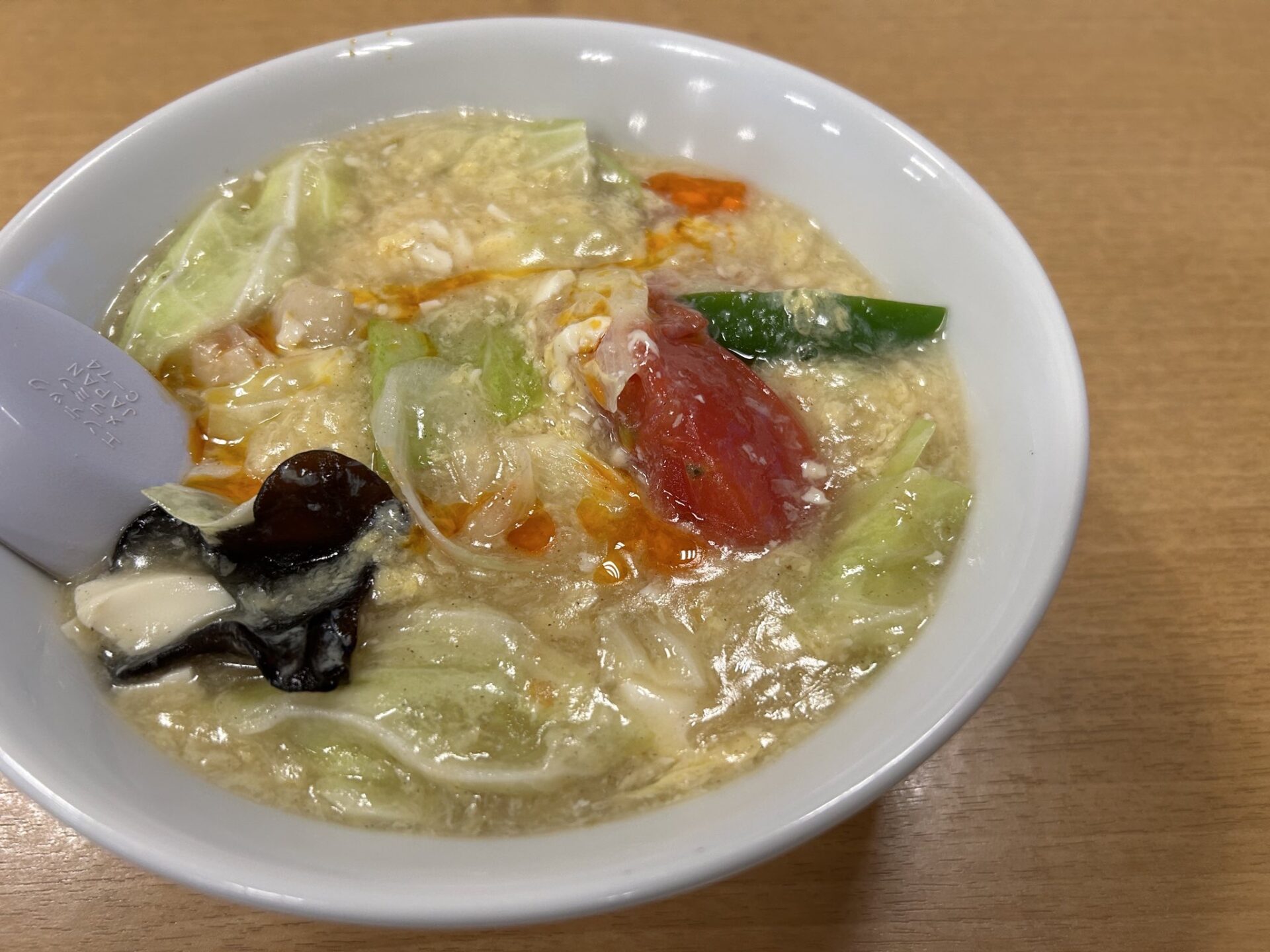 草加健康センターの蕃茄酸辣湯麺